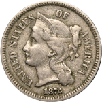 1872 Three (3) Cent Nickel