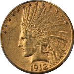 1912-S Indian Gold $10 PCGS MS62 Key Date Nice Eye Appeal Nice Strike