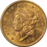 1876-S Liberty Gold $20 PCGS MS61 Superb Eye Appeal Strong Strike