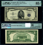 FR. 1656* $5 1953-A Silver Certificate *-A Block Gem PMG CU65 EPQ Star