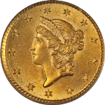 1854-P Type 1 Liberty Gold $1 PCGS MS64 Superb Eye Appeal Strong Strike