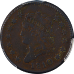 1810/09 Large Cent PCGS AU Details S.281 R.1 Nice Strike