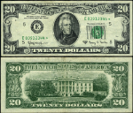 FR. 2066 E* $20 1963-A Federal Reserve Note Richmond E-* Block VF+ Star