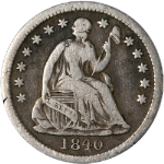 1840-P Seated Liberty Half Dime -With Drapery