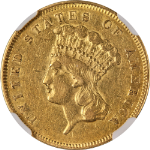 1855-P Indian Princess Gold $3 NGC XF45 Nice Eye Appeal Nice Strike