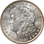1881-O Morgan Silver Dollar PCGS MS63 Blast White Great Eye Appeal