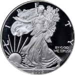 2005-W Silver American Eagle $1 NGC PF70 Ultra Cameo Brown Label Centered