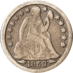 1853-P Seated Liberty Dime - Arrows At Date