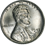 1943-D Lincoln Steel Cent Choice BU - STOCK
