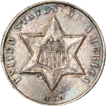1859 Three (3) Cent Nickel