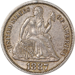 1887-S Seated Liberty Dime - Choice