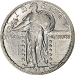 1917-D Type 2 Standing Liberty Quarter Choice AU/BU Superb Eye Appeal