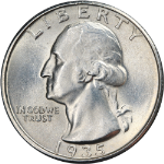 1935-D Washington Quarter Choice BU Great Eye Appeal Strong Strike