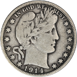 1914-P Barber Half Dollar Nice F Great Eye Appeal Nice Strike