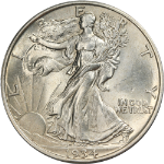 1934-D Walking Liberty Half Choice BU+ Gemmy Superb Eye Appeal Strong Strike