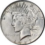 1927-S Peace Dollar Nice BU+ Great Eye Appeal Nice Strike