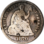 1870-P Seated Liberty Half Dime