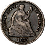 1872-P Seated Liberty Half Dime