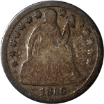 1858-P Seated Liberty Dime
