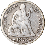 1873-P Seated Liberty Dime - Arrow At Date