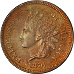 1876 Indian Cent Choice BU Superb Eye Appeal Strong Strike