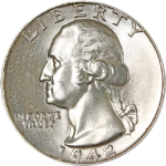 1942-P Washington Quarter