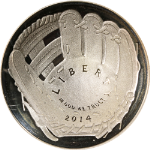 2014-P Baseball Hall of Fame Commemorative Silver $1 PCGS Gem Proof - Signature