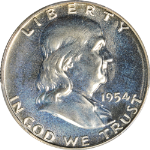 1954 Franklin Half Dollar Proof PCGS PR67+ Superb Eye Appeal Strong Strike