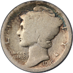 1916-D Mercury Dime PCGS AG03 Key Date Nice Eye Appeal Nice Strike