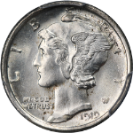 1919-D Mercury Dime PCGS Unc Details Superb Eye Appeal Strong Strike