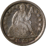 1853-P Seated Liberty Dime