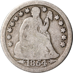 1854-O Seated Liberty Dime