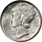 1944-S Mercury Dime BU FSB Nice Eye Appeal Nice Strike
