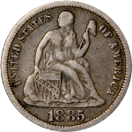 1885-P Seated Liberty Dime