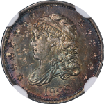 1829 Bust Half Dime Gorgeous Toning NGC MS65 Superb Eye Appeal Strong Strike