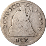 1845-P Seated Liberty Quarter