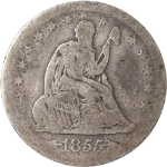 1855-P Seated Liberty Quarter