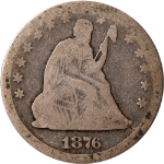 1876-CC Seated Liberty Quarter