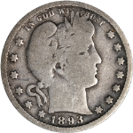1893-O Barber Quarter