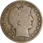 1904-P Barber Half Dollar