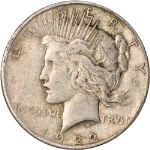 1922-S Peace Dollar - Error - Misaligned Dies