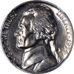 1954 Jefferson Nickel Proof NGC PF68 Blazing White Gem Superb Eye Appeal