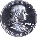 1961 Franklin Half Dollar Proof NGC PF69 Superb Eye Appeal Strong Strike
