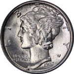 1937-P Mercury Dime ANACS MS64 FSB Nice Eye Appeal Nice Strike