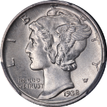 1938-D Mercury Dime PCGS MS65 FB Nice Eye Appeal Strong Strike