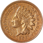1863 Indian Cent - Die Break - Cleaned