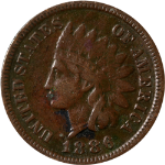 1886 Type 1 ndian Cent