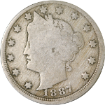 1887 Liberty V Nickel