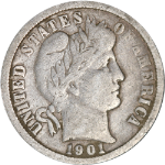 1901-O Barber Dime