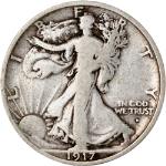 1917-D Obverse Walking Liberty Half